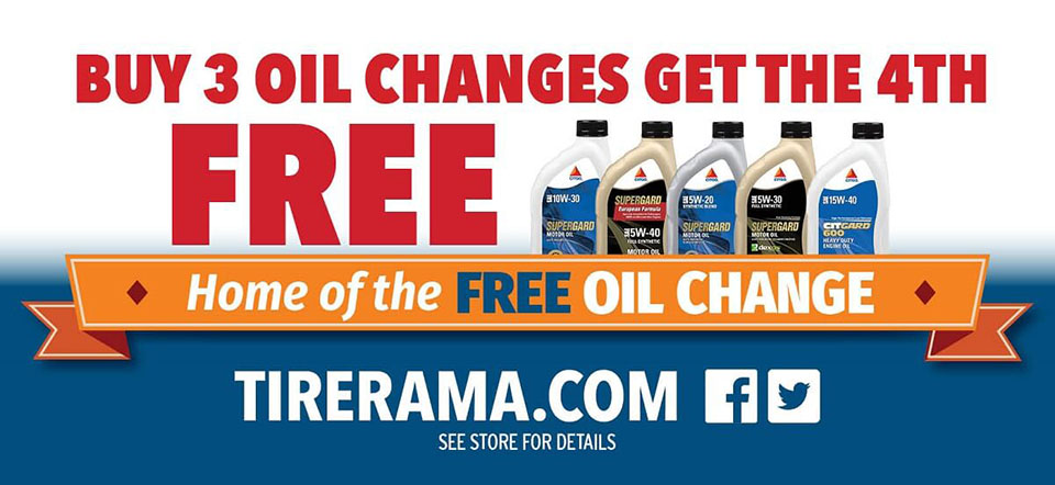 Buy 3 Oil Changes, get the 4th FREE